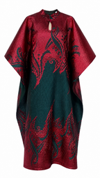 African Queen Baroque Kaftan Maxi Dress - Flat lay product view