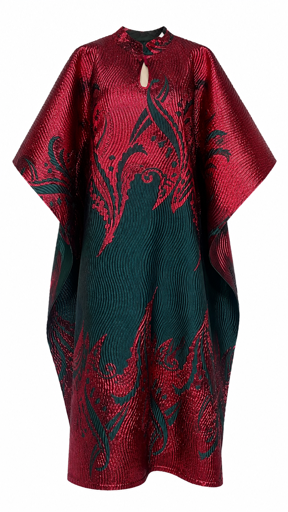 African Queen Baroque Kaftan Maxi Dress - Flat lay product view